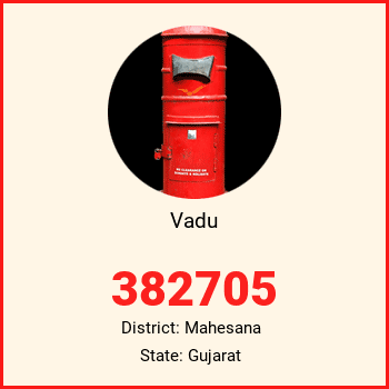 Vadu pin code, district Mahesana in Gujarat