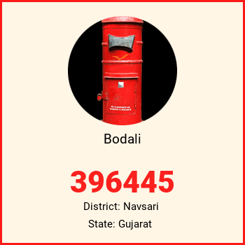 Bodali pin code, district Navsari in Gujarat