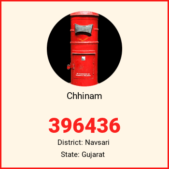 Chhinam pin code, district Navsari in Gujarat