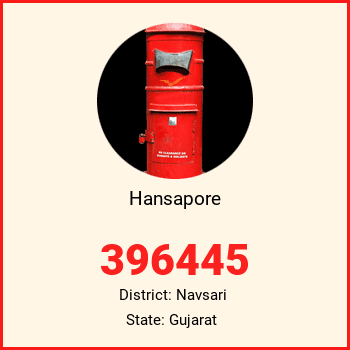 Hansapore pin code, district Navsari in Gujarat