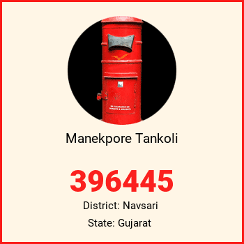 Manekpore Tankoli pin code, district Navsari in Gujarat