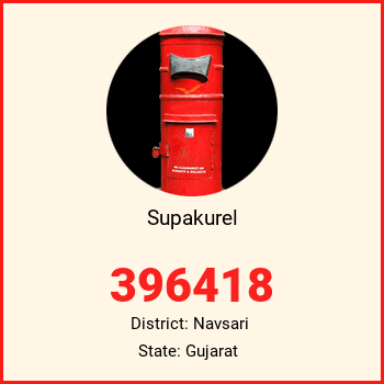 Supakurel pin code, district Navsari in Gujarat