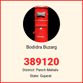 Bodidra Buzarg pin code, district Panch Mahals in Gujarat