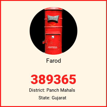 Farod pin code, district Panch Mahals in Gujarat