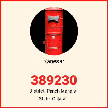 Kanesar pin code, district Panch Mahals in Gujarat