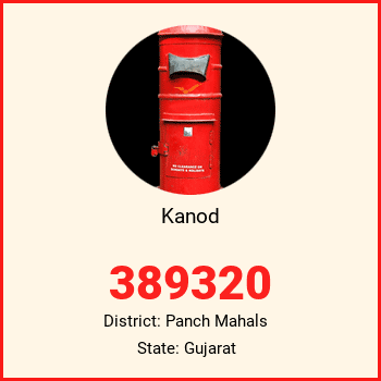Kanod pin code, district Panch Mahals in Gujarat