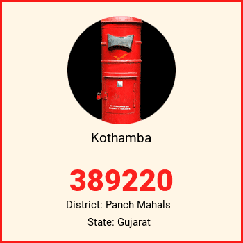 Kothamba pin code, district Panch Mahals in Gujarat