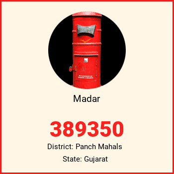 Madar pin code, district Panch Mahals in Gujarat