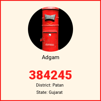 Adgam pin code, district Patan in Gujarat