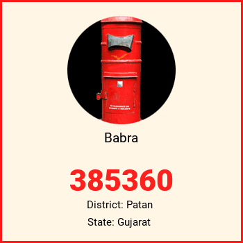 Babra pin code, district Patan in Gujarat