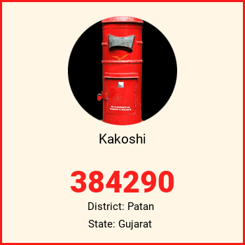 Kakoshi pin code, district Patan in Gujarat