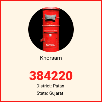 Khorsam pin code, district Patan in Gujarat