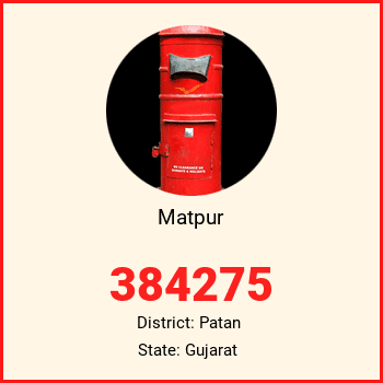 Matpur pin code, district Patan in Gujarat