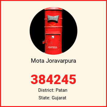 Mota Joravarpura pin code, district Patan in Gujarat