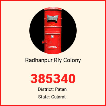 Radhanpur Rly Colony pin code, district Patan in Gujarat