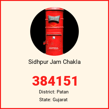 Sidhpur Jam Chakla pin code, district Patan in Gujarat