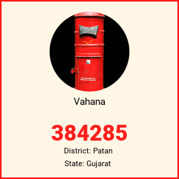 Vahana pin code, district Patan in Gujarat