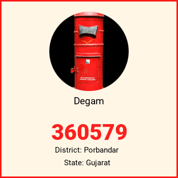 Degam pin code, district Porbandar in Gujarat