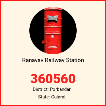 Ranavav Railway Station pin code, district Porbandar in Gujarat