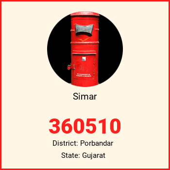 Simar pin code, district Porbandar in Gujarat