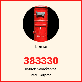 Demai pin code, district Sabarkantha in Gujarat