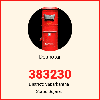 Deshotar pin code, district Sabarkantha in Gujarat