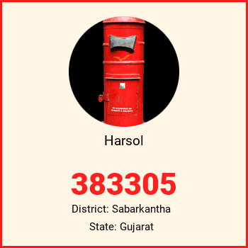 Harsol pin code, district Sabarkantha in Gujarat
