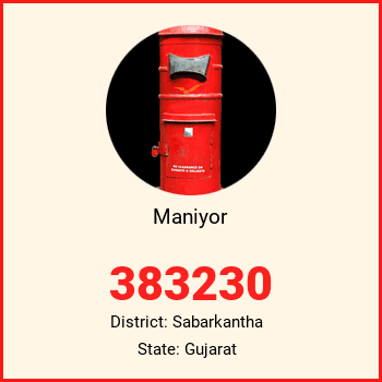 Maniyor pin code, district Sabarkantha in Gujarat