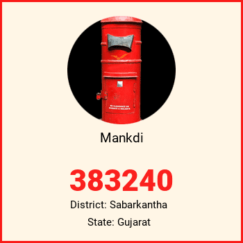 Mankdi pin code, district Sabarkantha in Gujarat