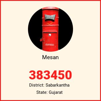 Mesan pin code, district Sabarkantha in Gujarat