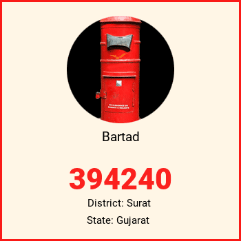 Bartad pin code, district Surat in Gujarat