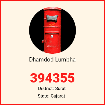 Dhamdod Lumbha pin code, district Surat in Gujarat