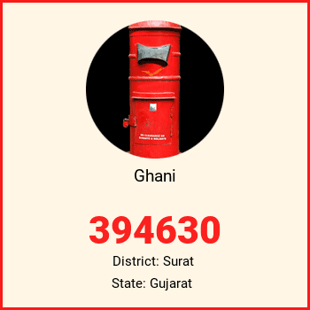 Ghani pin code, district Surat in Gujarat