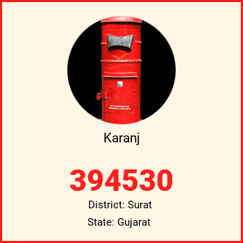 Karanj pin code, district Surat in Gujarat