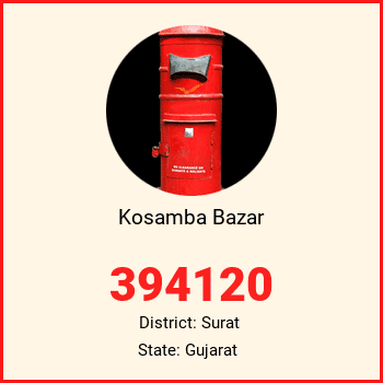 Kosamba Bazar pin code, district Surat in Gujarat