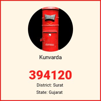 Kunvarda pin code, district Surat in Gujarat