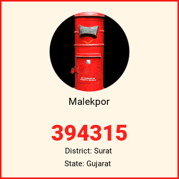 Malekpor pin code, district Surat in Gujarat