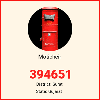 Moticheir pin code, district Surat in Gujarat
