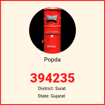 Popda pin code, district Surat in Gujarat