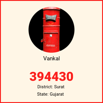 Vankal pin code, district Surat in Gujarat
