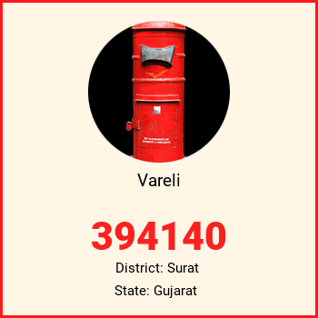 Vareli pin code, district Surat in Gujarat