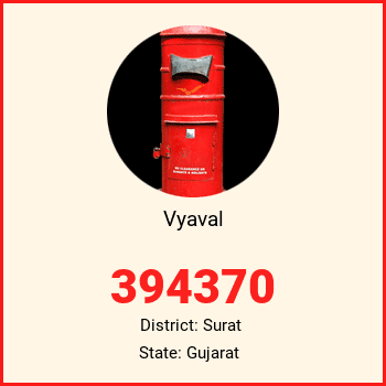 Vyaval pin code, district Surat in Gujarat