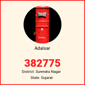 Adalsar pin code, district Surendra Nagar in Gujarat