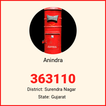 Anindra pin code, district Surendra Nagar in Gujarat