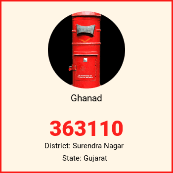 Ghanad pin code, district Surendra Nagar in Gujarat
