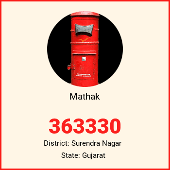 Mathak pin code, district Surendra Nagar in Gujarat