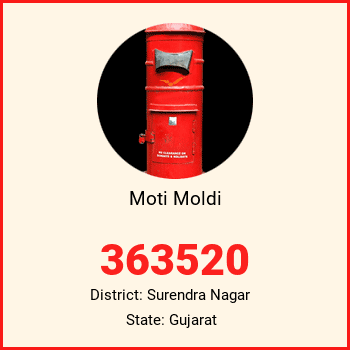 Moti Moldi pin code, district Surendra Nagar in Gujarat