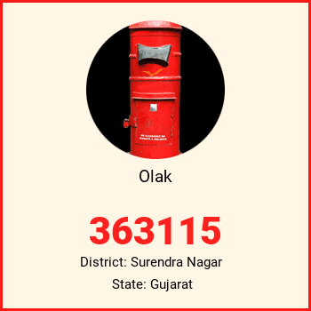Olak pin code, district Surendra Nagar in Gujarat
