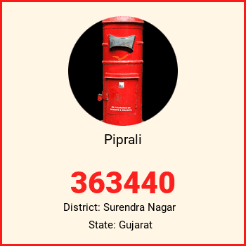 Piprali pin code, district Surendra Nagar in Gujarat