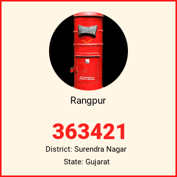 Rangpur pin code, district Surendra Nagar in Gujarat
